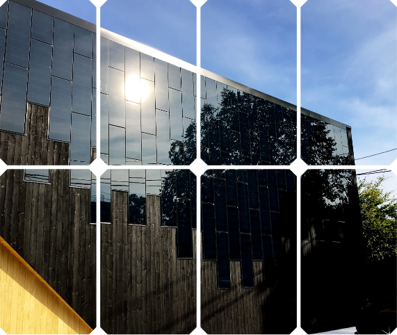 Solceller på fasade